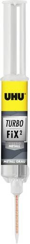 UHU Turbo Fix² Flüssig Metall Zwei-Komponentenkleber, Farbe: Grau, 10 g - Bild 1