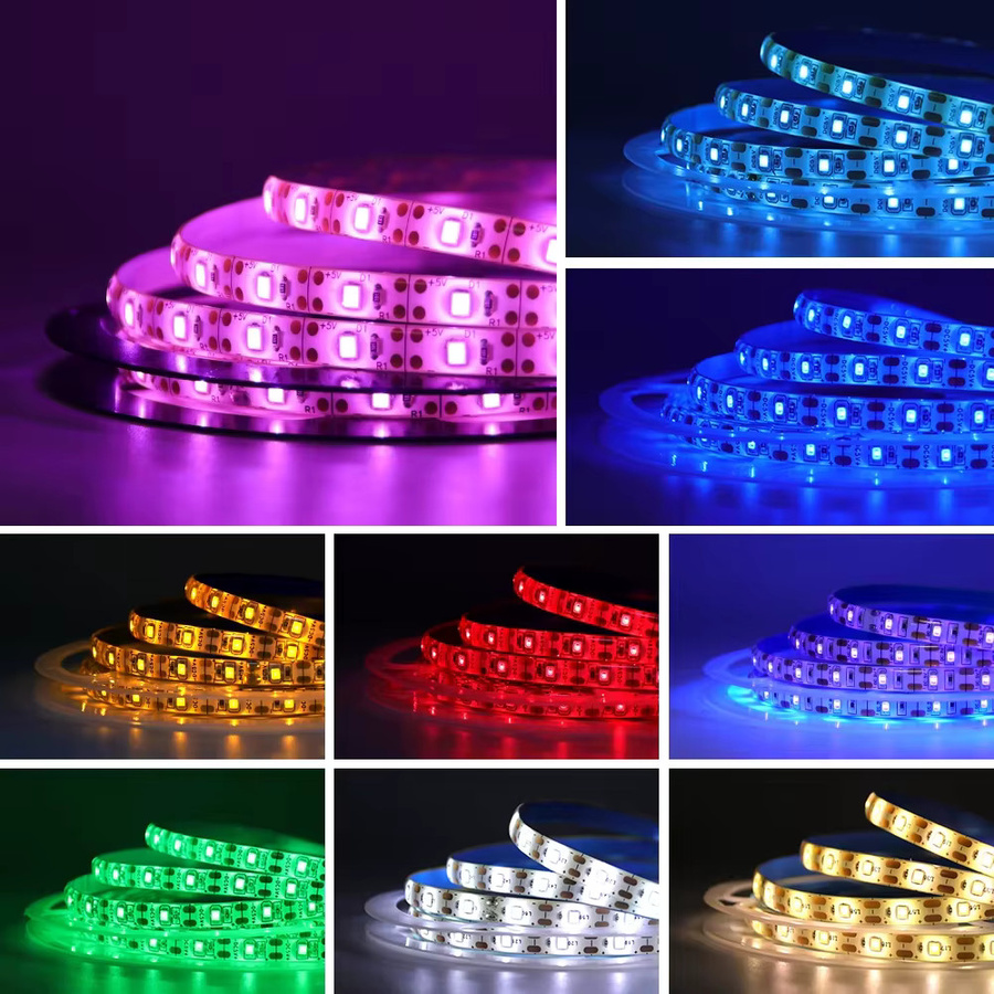 XUNATA Batteriebetriebener LED-Streifen 3528 mit 60 LEDs für TV-Hintergrundbeleuchtung und Schrank, DC5V, wasserdicht nach IP21 - Bild 3