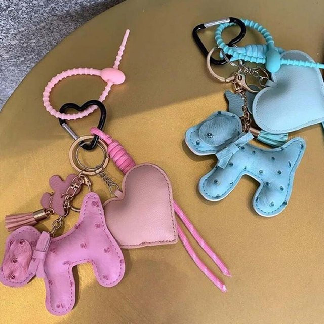 Yogodlns Schlüsselanhänger PU-Leder, Herz, mit Geldtasche - Bild 1