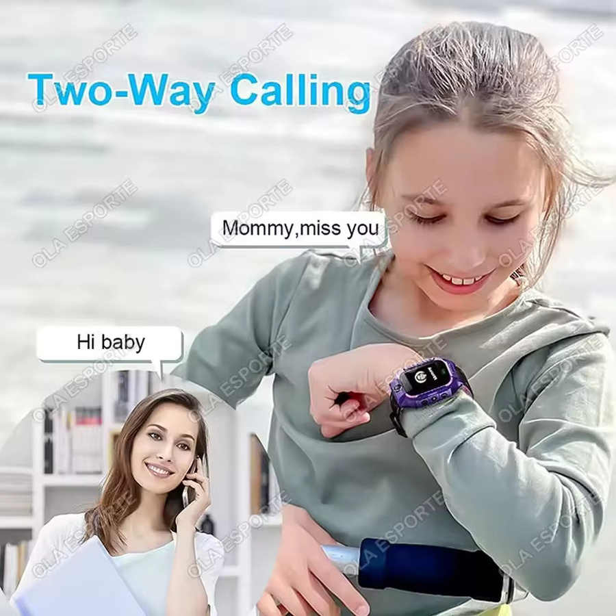 Ola Esporte Kinder-Smartwatch HW12 mit GPS-Ortung, SIM-Karte, Anruffunktion und Kamera, wasserdicht, Farbe: Grün - Bild 2