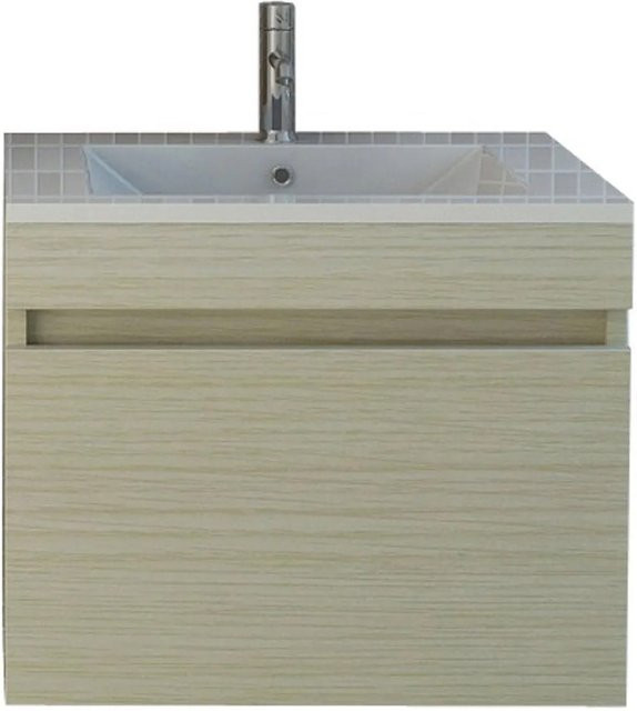 Jet-Line Waschtisch Innsbruck mit Waschbecken und Unterschrank in Holzoptik Oak, Hellbraun/Beige - Bild 1