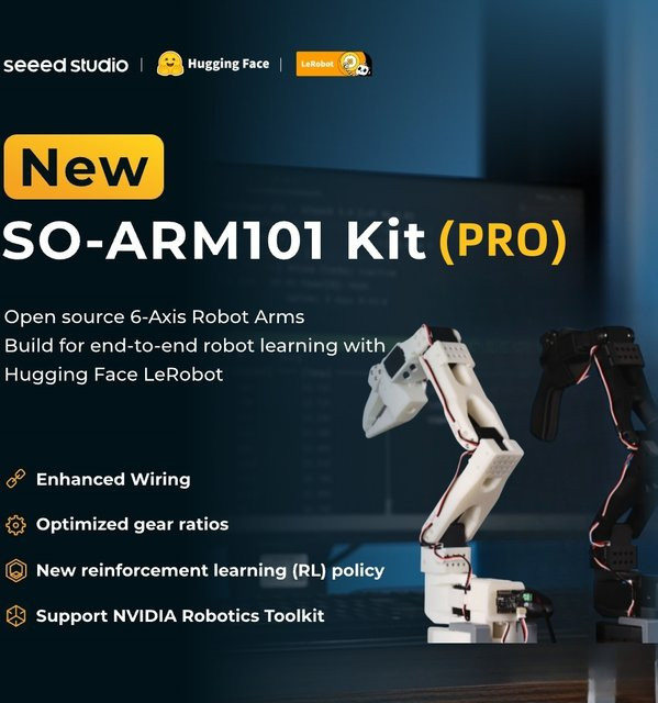 Seeed Studio SO-ARM101 Kit Pro KI-Roboterarm Servomotor-Kit für LeRobot Hugging Face Projekte - Bild 1