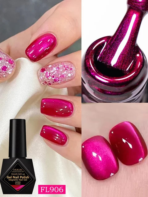 Four Lily Magnetgel Deep Purple Red, 10 ml, Schimmernd - Bild 1