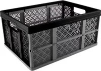 Sunware Klappbox the flap-line Basic in Anthrazit und Schwarz, stapelbar und faltbar mit Griffen - Bild 1
