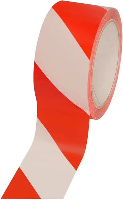 Conacord Warnband aus Polypropylen selbstklebend Rot-Weiß Breite: 5 cm, Länge: 66 m - Bild 1