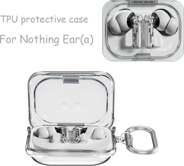Transparente und stoßfeste TPU-Schutzhülle für Nothing Ear(a) mit Schlüsselanhänger - Bild 1