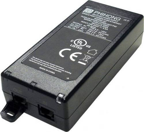 Phihong PoE Injektor POE60U-1BTE 1 GBit/s IEEE 802.3bt Ethernet/LAN Schwarz - Bild 1
