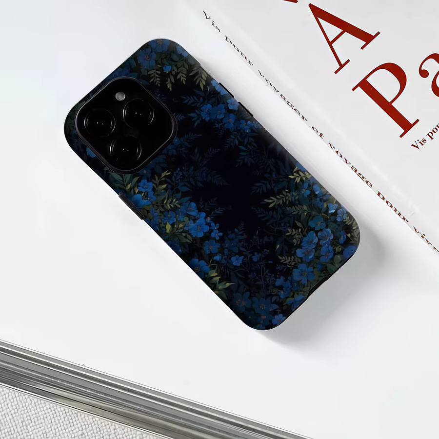Robuste magnetische Doppel-Schutzhülle für Apple iPhone 17 16 15 14 13 Pro Max Plus in Midnight Black und Blue - Bild 3