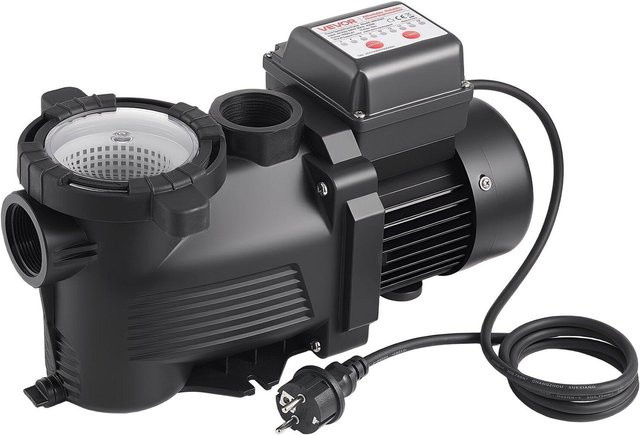 Buying Solutions, MB Ein-Geschwindigkeits-Schwimmbadpumpe in Schwarz mit 400W Leistung, 11.100 L/H Durchflussrate und 24-Stunden-Timer - Bild 1