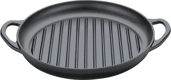 Grillpfanne neuetischkultur PROVENCE aus emailliertem Gusseisen in Schwarz mit 2 Griffen