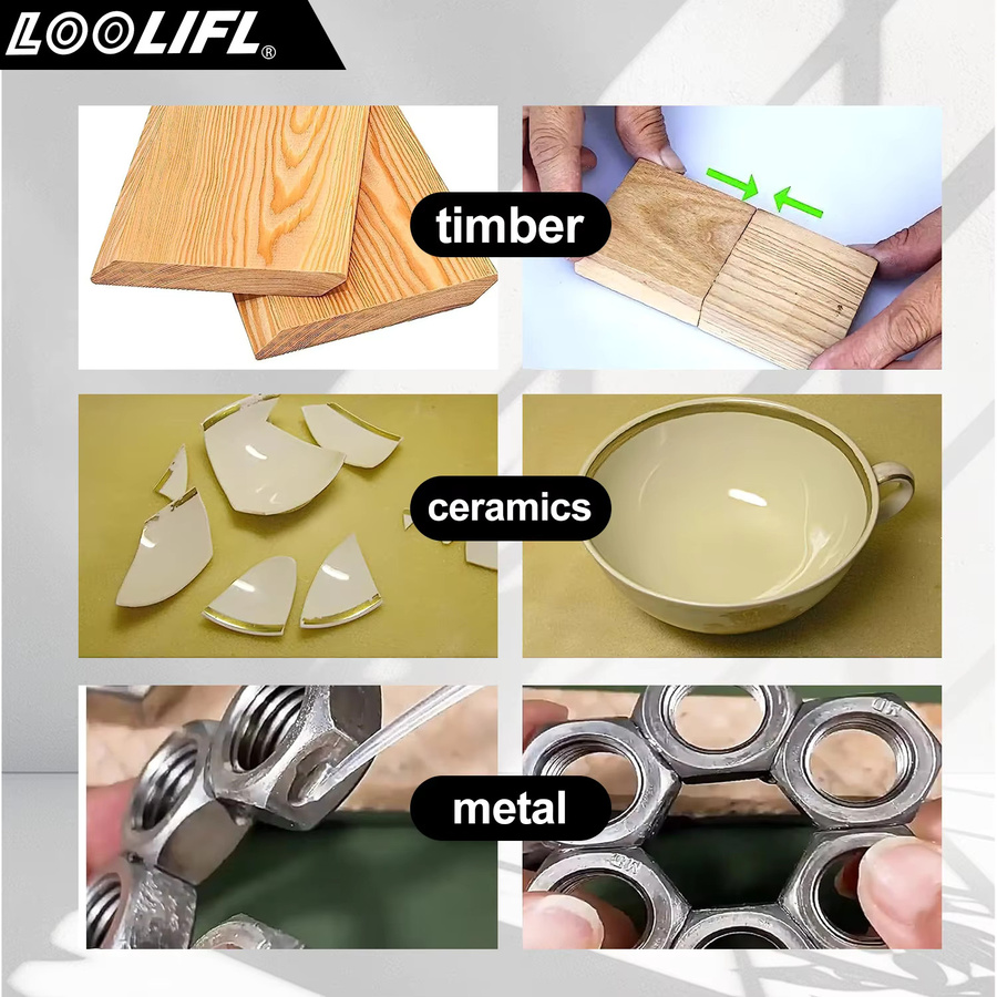 LOOLIFL Superkleber 502 Hochfester Cyanacrylat-Klebstoff für Kunststoff, Leder, Gummi, Holz und Metall - Bild 6