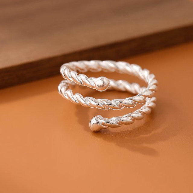 GaGa-Duck Ring, 925 Silber, Twisted, Silber - Bild 1