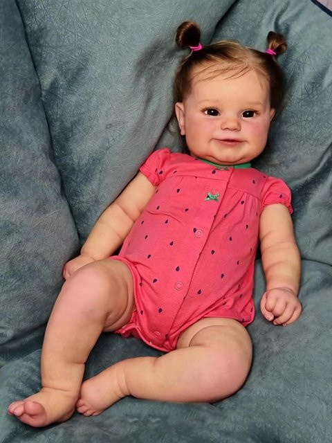 NPK Maddie Reborn Babypuppe, 50cm, Silikon, Weiß - Bild 1