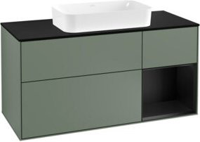 V&B Waschtischunterschrank Finion mit Wandbeleuchtung, Breite: 120 cm, Farbe: Lackiert - Bild 1