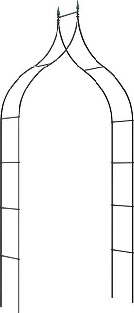 Costway Rosenbogen aus Metall für Kletterpflanzen in Schwarz, B/T/H: 125 x 39 x 287 cm - Bild 1