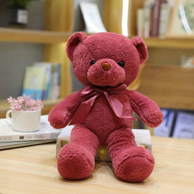 Delikatesse Teddybär Plüschtier, wein rot, 30cm, ab 3 Jahre - Bild 1