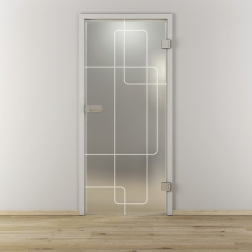 NOVADOORS Glasdrehtür NOVA 553 modern matt transparent Höhe: 197,2 cm, Breite: 70,9 cm, Tiefe: 28,2 cm - Bild 1