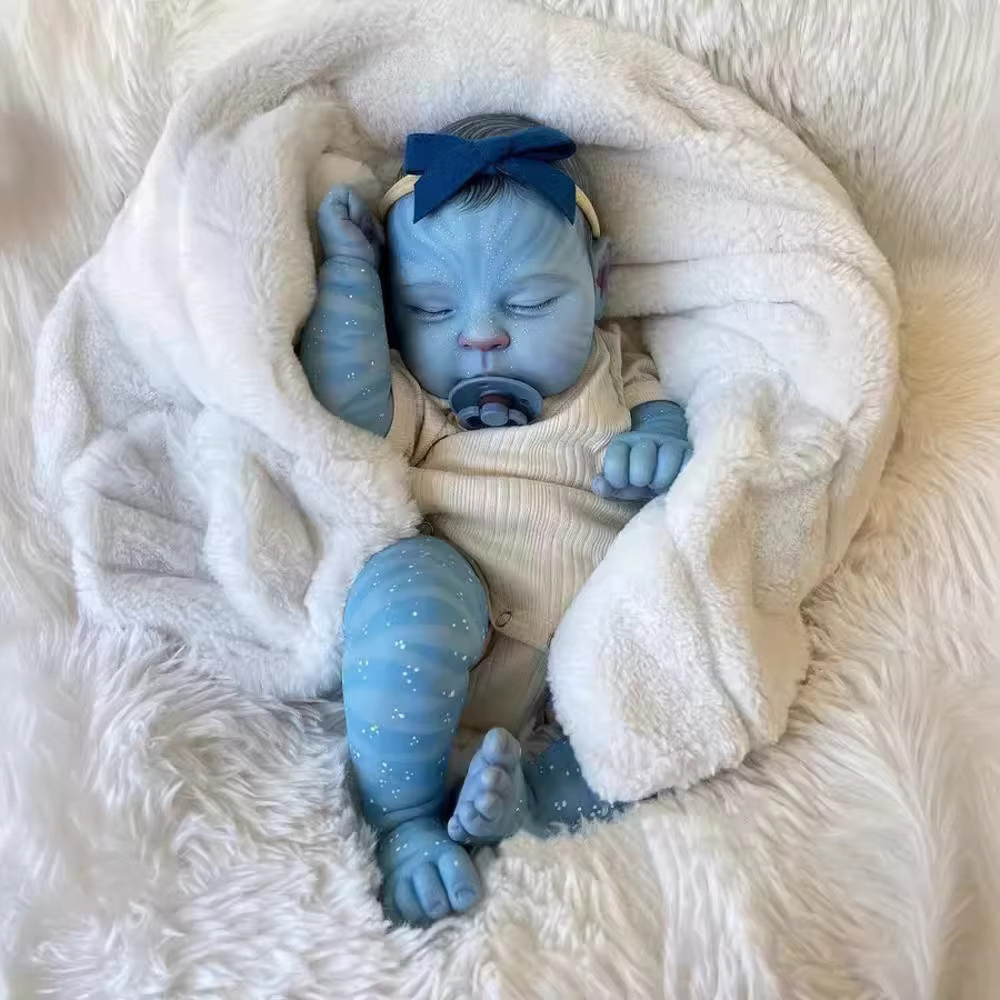 NPK Pfirsich-Avatar-Puppe, Fantasy, Blau, 19 Zoll - Bild 2
