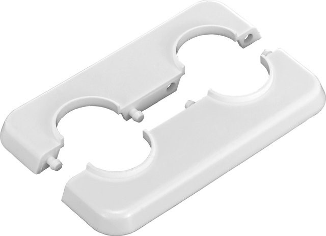 LUX-TOOLS Klapprosette Doppelt Weiß 22 mm aus Kunststoff - Bild 1