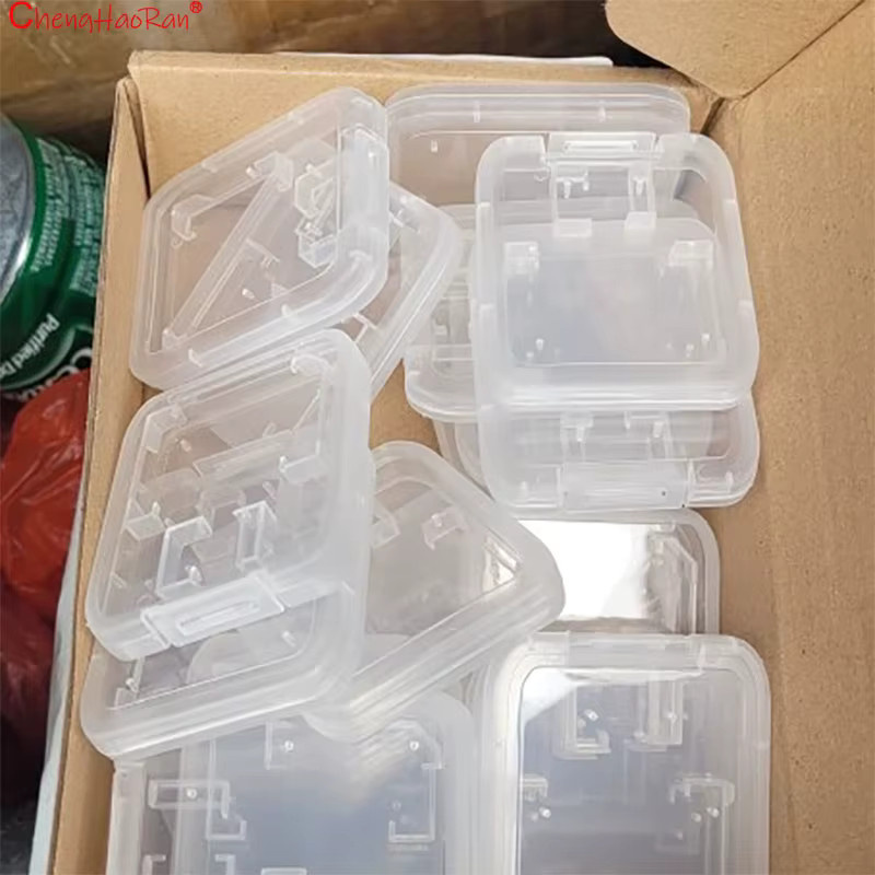 ChengHaoRan Aufbewahrungsbox für SD und CF Speicherkarten, transparente Plastik-Schutzbox für Kamera und Handy, Farbe: transparent - Bild 4