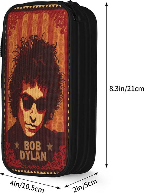 Doppellagiges Federmäppchen Bob Dylan von Fancy Style Studio in Multicolour - Bild 1