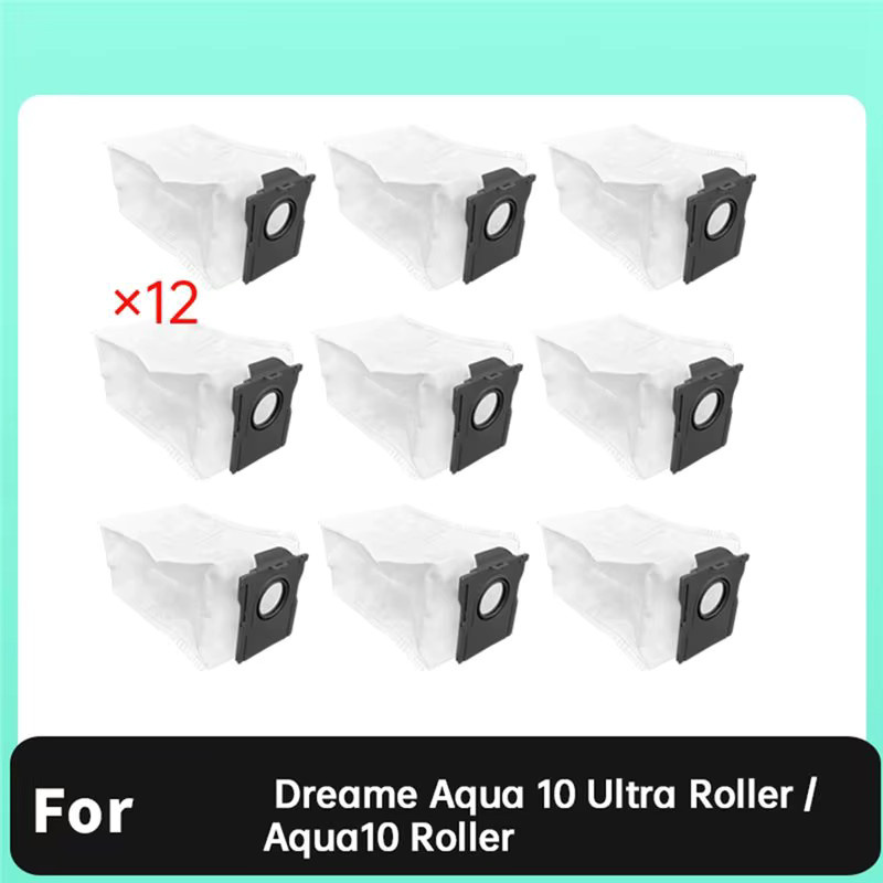 ABWM Staubbeutel für Dreame Aqua 10 Ultra Roller und Aqua 10 Roller Kehrmaschine, 12 Stück, Weiß - Bild 2