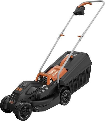 Black & Decker Elektro Rasenmäher mit 1000W Leistung und 32cm Schnittbreite in Schwarz-Orange - Bild 1