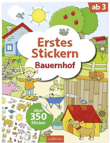 ARS Edition Erstes Stickern Bauernhof Stickerbuch für Kinder in Bunt/Mehrfarbig - Bild 1