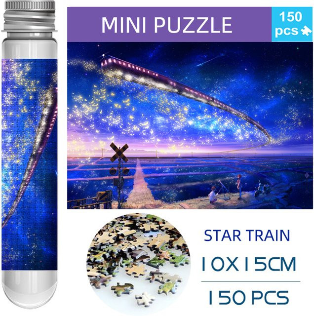 MaxRenard Mini Reagenzglas Puzzle, Tiere, Weltraum, Bunt / Mehrfarbig - Bild 1