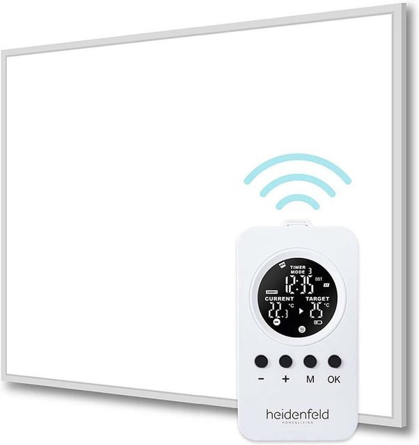 Heidenfeld Home & Living Infrarotheizung HF-HP106-3 in Weiß mit Fernbedienung, 400 Watt, für 3-25 m² - Bild 1