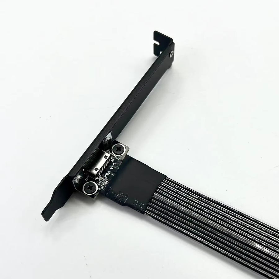 ADT-Link M.2 NVMe zu OCuLink Riser-Kabel PCIe 5.0/4.0 X4, SFF-8611/8612 Adapterkabel für externe Grafikkarten, Schwarz - Bild 4