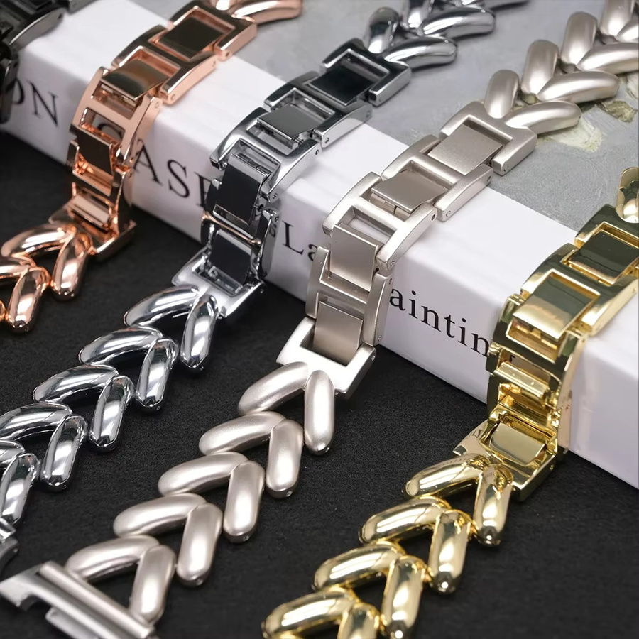 CAOWTAN Uhrenarmband Edelstahl, Silber, Damen - Bild 1