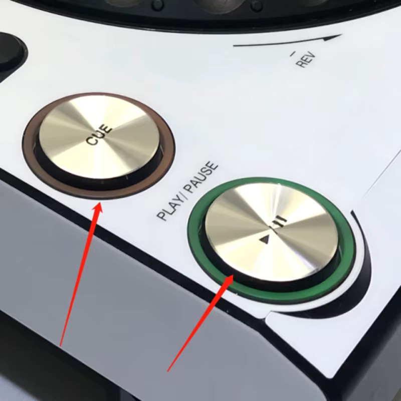 Pioneer Spielen Pause Taste Aufkleber Ersatz Schalter Schutz für CDJ-2000NXS2 Disc Player Zubehör in Silber - Bild 2