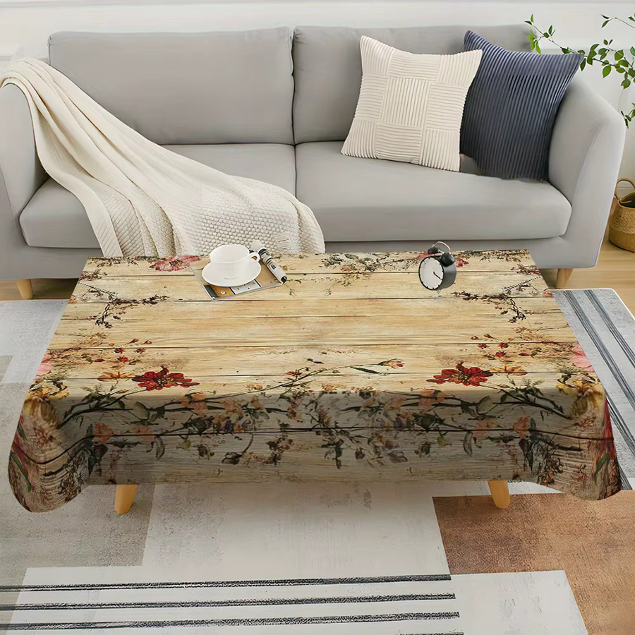 VIKAMA Tischdecke mit floralem Vintage-Design in Mehrfarbig, rechteckig - Bild 2