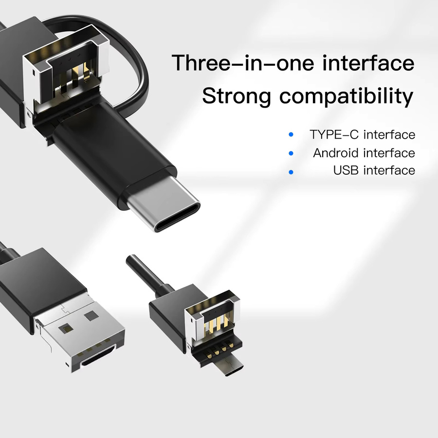 AEVYVKV 3in1 Endoskop Kamera für Rohrleitungen und Kanalisation mit 5MP und 12mm Linse, Schwarz, USB Typ C für Android und iPhone - Bild 3