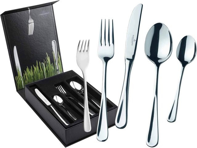 Picard & Wielpütz Tafelbesteck Casino aus Edelstahl in Silber mit Besteckbox, 30er Set - Bild 1