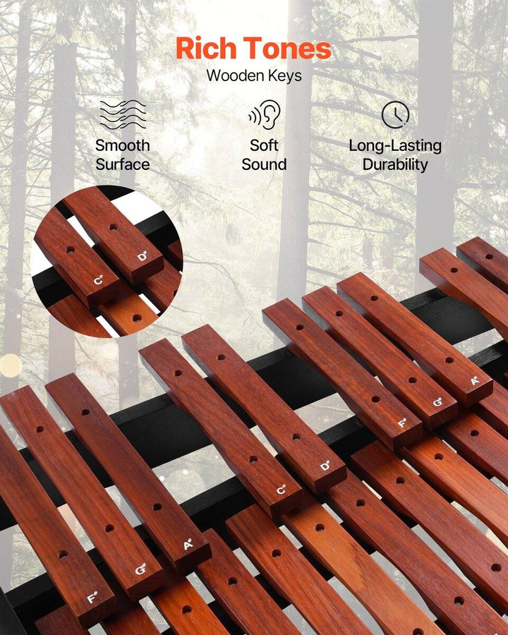 Buying Solutions MB Glockenspiel Xylophon, 32 Töne, mit Ständer, 4 Schlägeln, Tragetasche - Bild 5