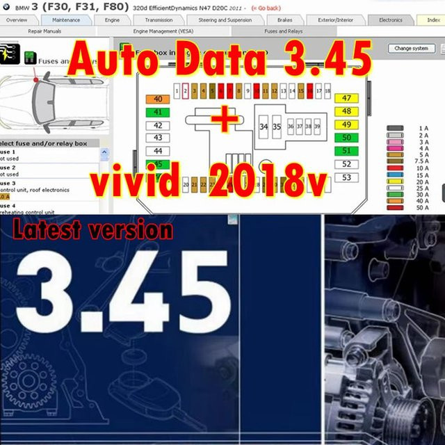 Atris-Stakis Technik Auto Data 3.45 Vivid Workshop Data Auto-Reparatur-Software Version 2018.01V Mehrsprachig auf HDD - Bild 1