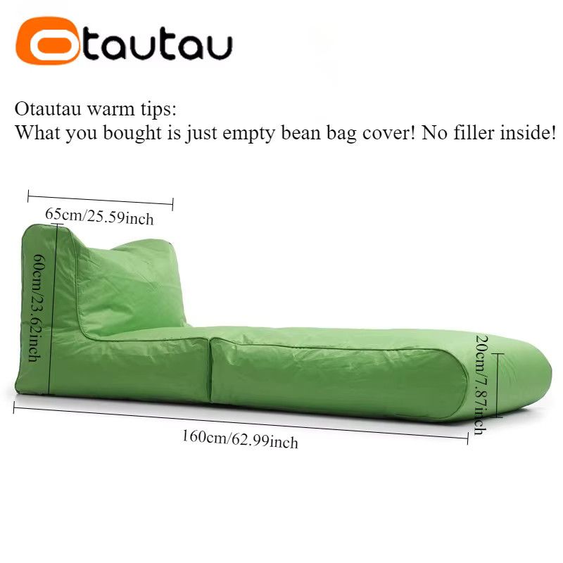 OTAUTAU Outdoor-Sitzsackbezug SF495 als zusammenklappbares Schlafsofa in Dunkelbraun (ohne Füllmaterial) - Bild 2