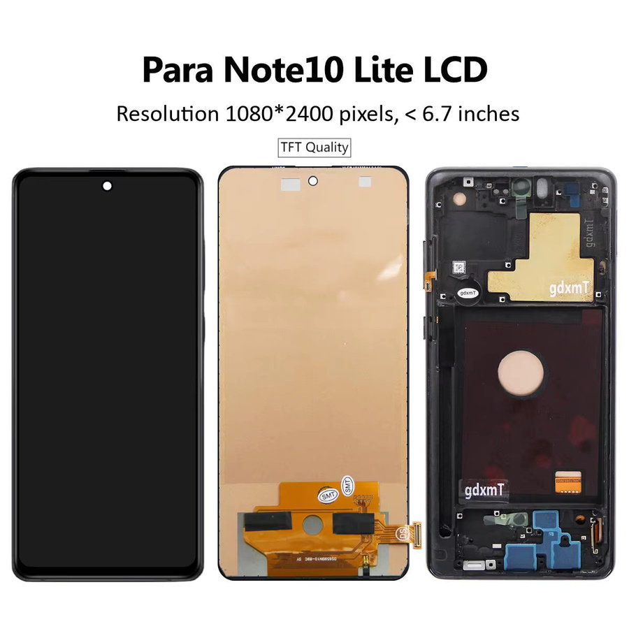 Samsung Note 10 Lite N770 Ersatz LCD Display mit 6,7 Zoll AMOLED Touch Screen und Rahmen in Schwarz - Bild 4