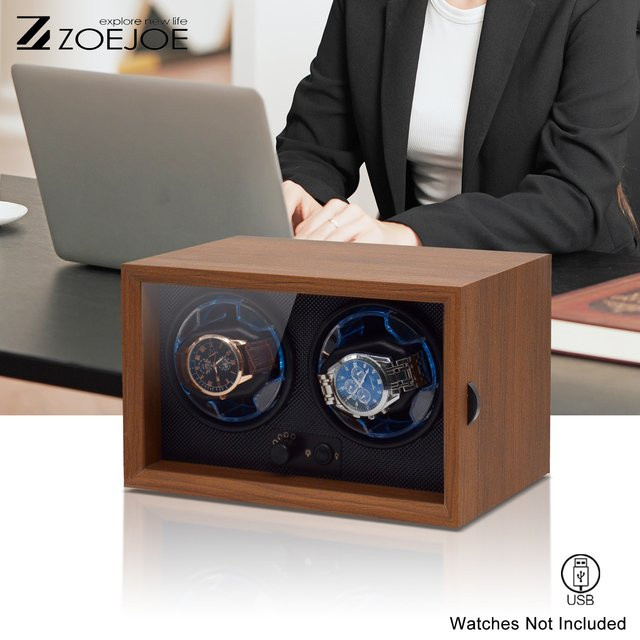 ZOEJOE Uhrenbeweger, USB-Stromversorgung, automatische Uhrenaufbewahrungsbox - Bild 1