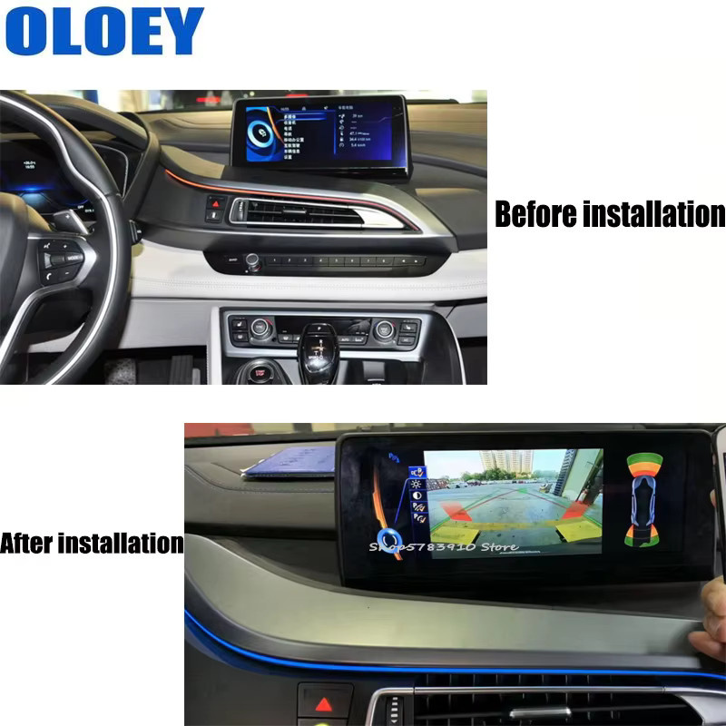 OLOEY Plug & Play Rückfahrkamera für BMW I3 I3S I8 2013 bis 2020 mit Front- und Rückansicht zur Bildschirm-Aufrüstung - Bild 2