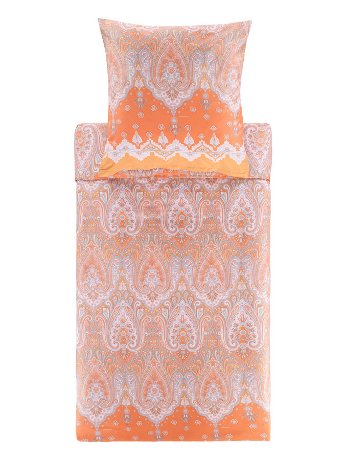 Bassetti Satin Bettwäsche ISOLABELLA Mako-Satin Orange mit Kissenbezug 80x80 cm - Bild 1