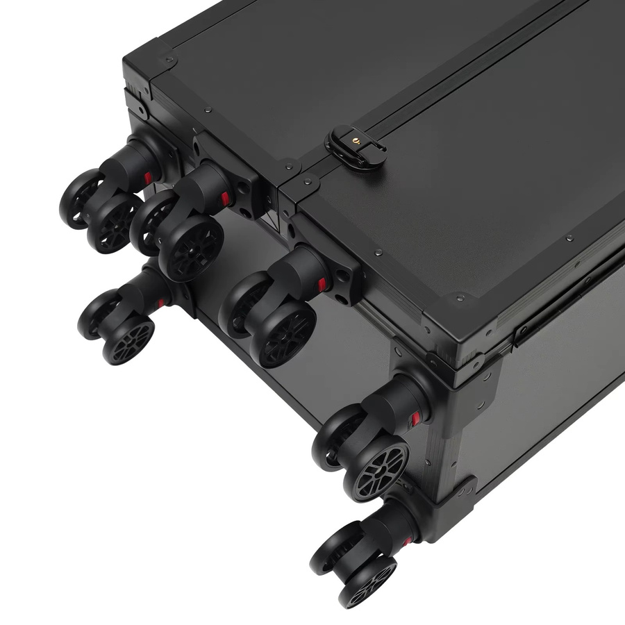 Bymaocar Rollkoffer für Make-up und Kosmetik in Schwarz mit 6 Rollen und Schubladen-Organizer aus Aluminium und ABS - Bild 5