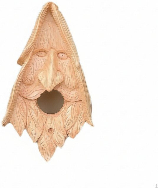 Wetterfestes Vogelhäuschen Baumgesicht von Your Jewelry in Braun aus Kunststoff für den Garten - Bild 1