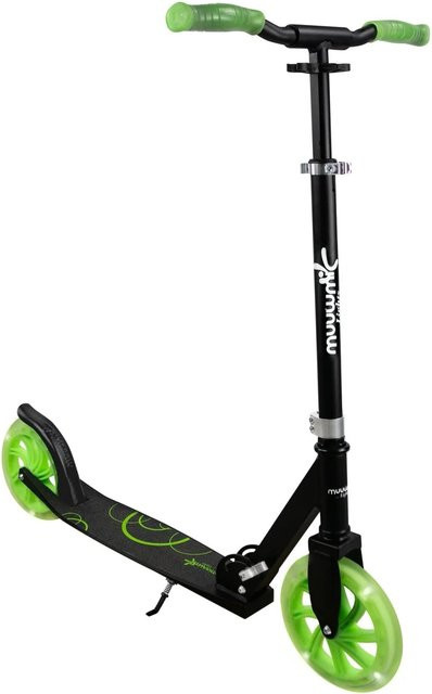 Muuwmi Aluminium Scooter Tretroller, LED-Leuchtrollen, GS-geprüft - Bild 1