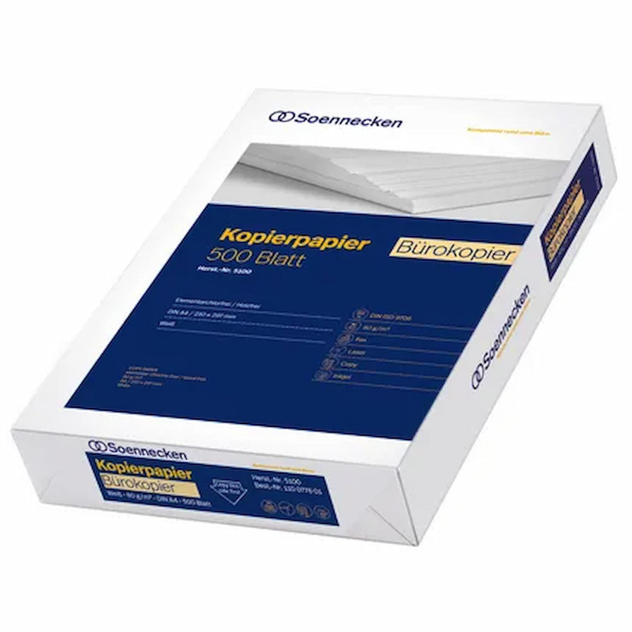 20 Packungen Soennecken Bürokopierpapier DIN A4, weiß, 80 g/m2 - Bild 2