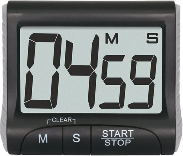 FEB.WIND Magnetischer Digitaler Timer mit LCD-Anzeige in Schwarz für Küche und Klassenzimmer - Bild 1