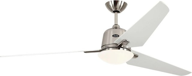 CASAFAN Deckenventilator Eco Aviatos mit Beleuchtung und Fernbedienung, Durchmesser: 162 cm, Chrom gebürstet und Weiß - Bild 1