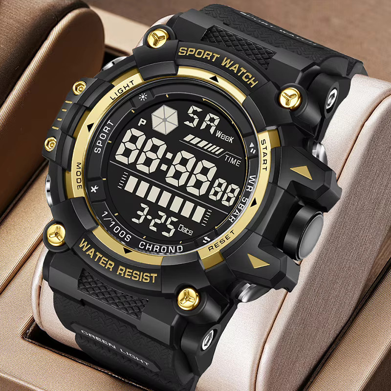 FOXBOX Digitaluhr, Chronograph, Quarz, Kunststoff, Schwarz, Herren - Bild 3